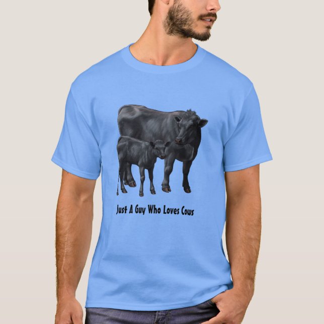 Schwarzanguskühe und Niedliches Kalb T-Shirt (Vorderseite)