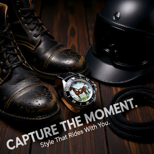 Schwarzarabisches Pferd Armbanduhr