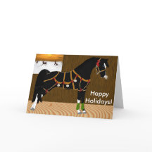 Schwarzarabisches Pferd Weihnachten