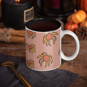 Schwarzaugen-Susanne-Blumenmuster Zweifarbige Tasse
