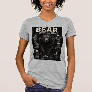 Schwarzbär-Bären-Überlebenstipps Vintage Outdoor T-Shirt