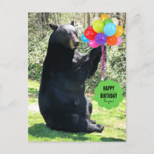 Schwarzbär - "Cubby - Alles Gute zum Geburtstag!" Postkarte