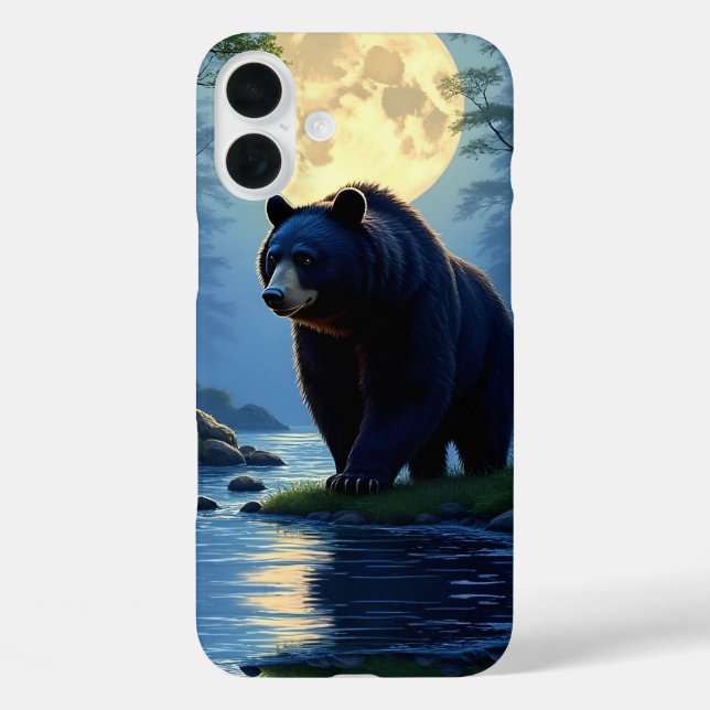 Schwarzbär im Wald am Wasser Case-Mate iPhone Hülle (Rückseite)