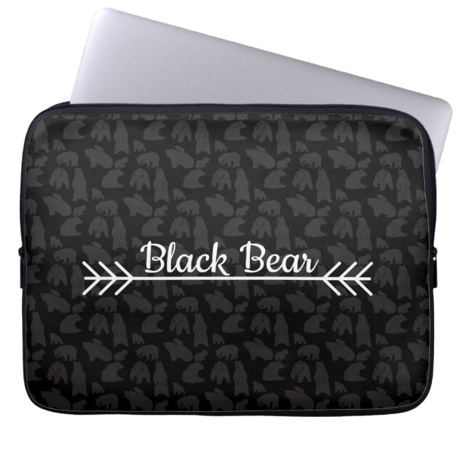 Schwarzbär Laptopschutzhülle (Vorderseite)