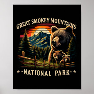 Schwarzbär Mutter Great Smokey Mountains National  Poster