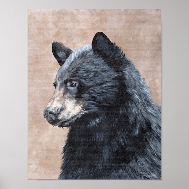 Schwarzbär-Porträt Poster (Vorne)