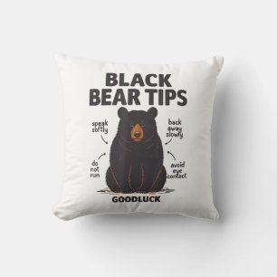 Schwarzbär-Tipps viel Glück Kissen