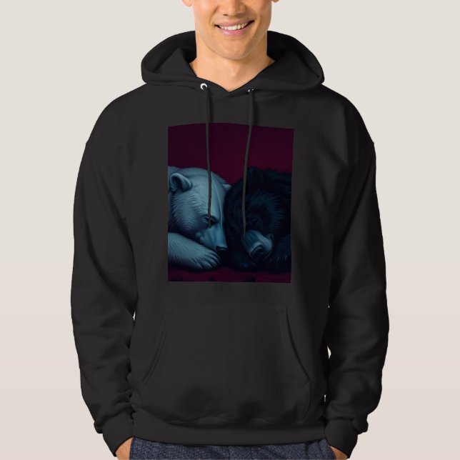 Schwarzbär und Eisbär Hoodie (Vorderseite)