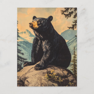 Schwarzbär Vintage Postkarte