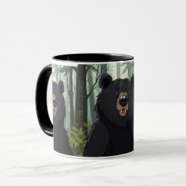 Schwarzbär-Wald-Tasse – Süße Wildlife-Kaffeetasse  Tasse