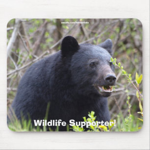 Schwarzbär-Wildlife-Unterstützer-Mauspad Mousepad