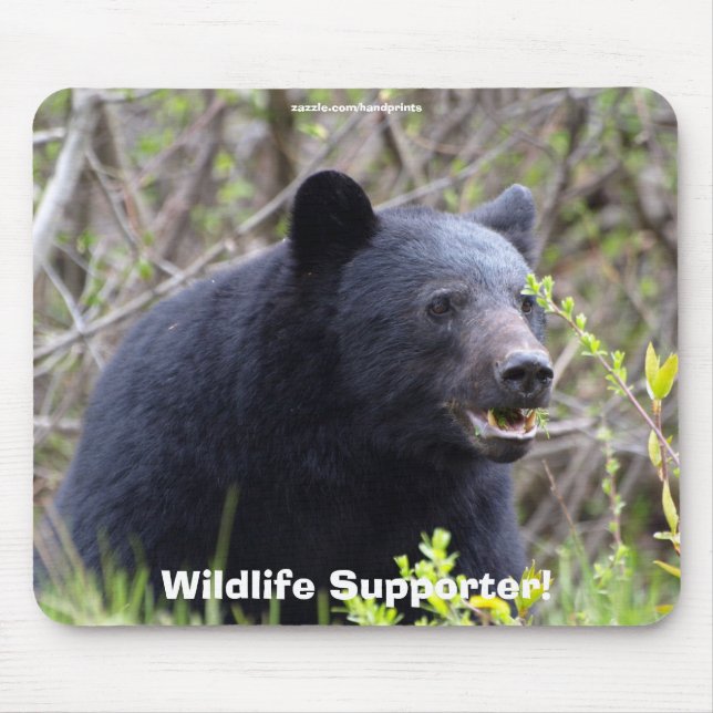 Schwarzbär-Wildlife-Unterstützer-Mauspad Mousepad (Vorne)