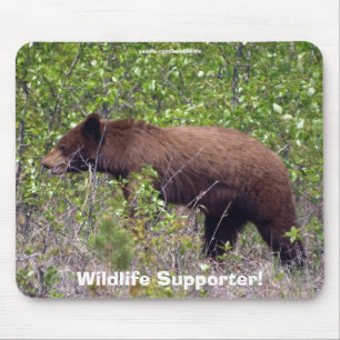 Schwarzbär-Wildlife-Unterstützer-Mauspad Mousepad