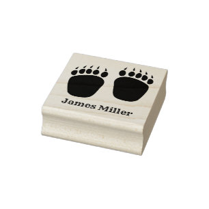 Schwarzbärenkämme Rubber-Briefmarke Gummistempel