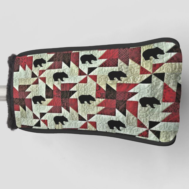 Schwarzbärenquilt Golf Headcover (Vorderseite)