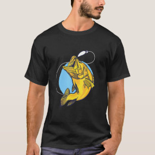Schwarzbarsch Angeln Fischer Fisch T-Shirt
