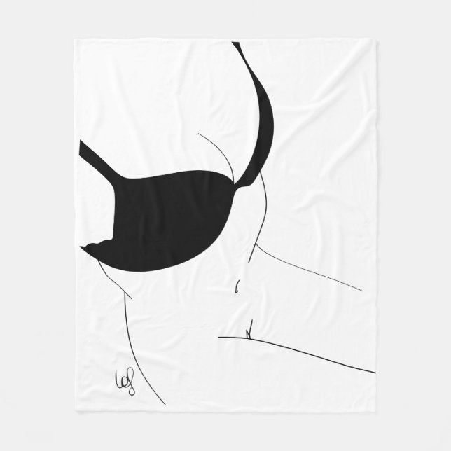 Schwarzbrassiere Fleecedecke (Vorderseite)