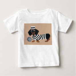 Schwarzbrauner Dachshund Leckerli Dieb Knastvogel Baby T-shirt