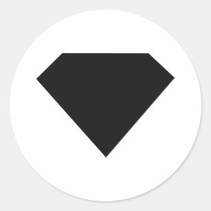 Schwarzdiamantensparkler Runder Aufkleber