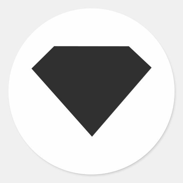 Schwarzdiamantensparkler Runder Aufkleber (Vorderseite)