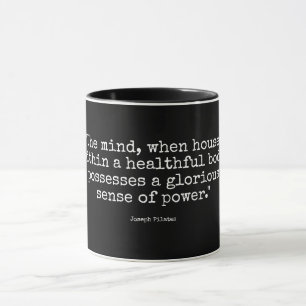 Schwarze 11 oz Combo-Tasse Zitate von Pilates 1 Tasse