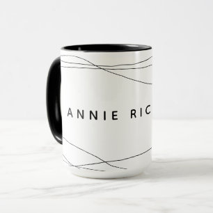 schwarze 15 oz Combo-Tasse mit Namen Tasse