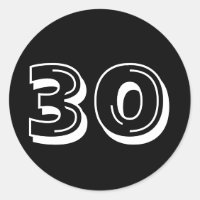 Schwarze 30. Geburtstagsklammer