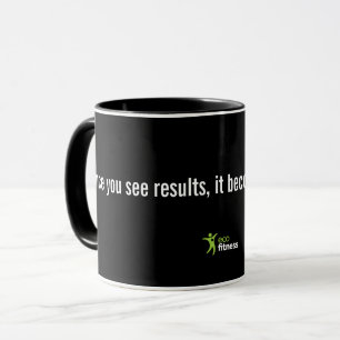 Schwarze 325-ml-Tasse Öko-Fitness-Sieger Ergebni Tasse