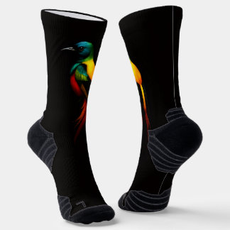 Schwarze 4 Luxe Athletik-Crew-Socken Regenbogen-Vo Socken