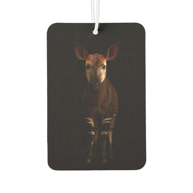 Schwarze 4 Luxe Auto-Luftverbesserer, Forest Okapi Autolufterfrischer (Rückseite)