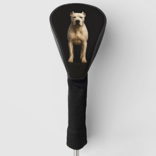 Schwarze 4 Luxe Golf Driver Cover Bold Dogo Argent Headcover