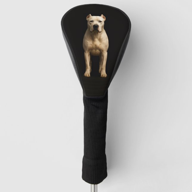 Schwarze 4 Luxe Golf Driver Cover Bold Dogo Argent Headcover (Vorderseite)