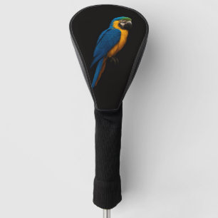 Schwarze 4 Luxe Golf Driver Hülle, Blau Gelber Ara Headcover
