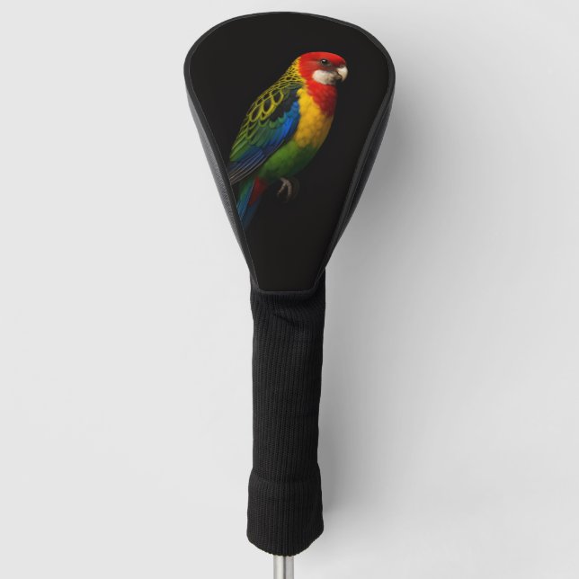 Schwarze 4 Luxe Golf Driver Hülle, Eastern Rosella Headcover (Vorderseite)