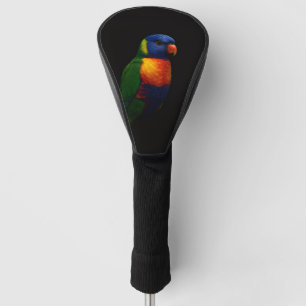 Schwarze 4 Luxe Golf Driver Hülle, Lorikeet Papage Headcover
