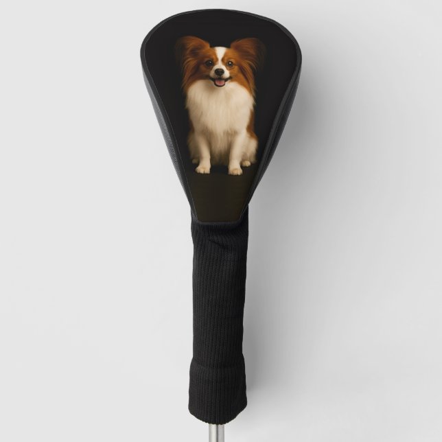 Schwarze 4 Luxe Golf Driver Hülle, Refined Papillo Headcover (Vorderseite)