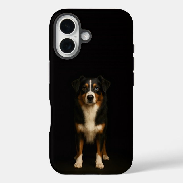 Schwarze 4 Luxe iPhone 16 Hülle, Weiser Australian Case-Mate iPhone Hülle (Rückseite)