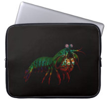 Schwarze 4 Luxe-Laptop-Hülle, Fangschreckenkrebs