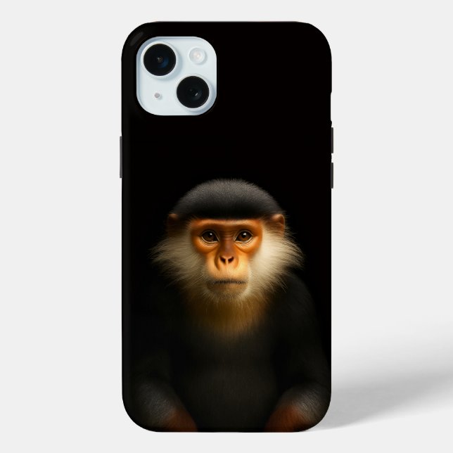 Schwarze 4 Luxe, Rote Douc Langur Case-Mate iPhone Hülle (Rückseite)