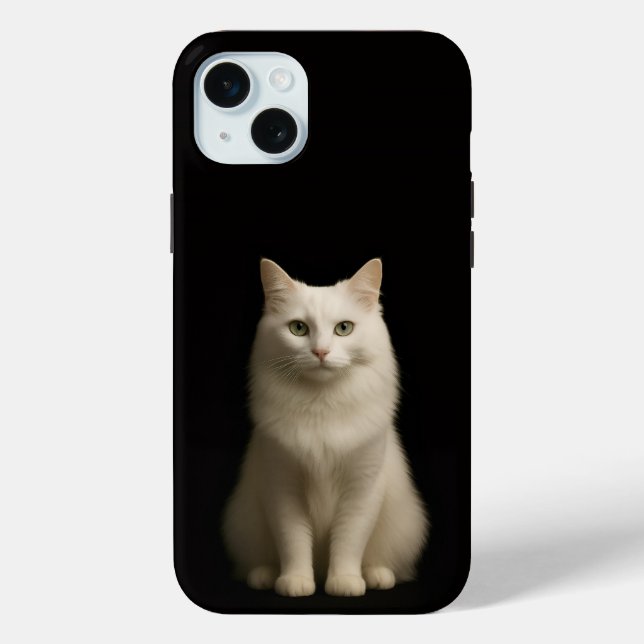 Schwarze 4 Luxe, Türkisch Angora-Katze Case-Mate iPhone Hülle (Rückseite)
