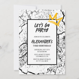 Schwarze 73. Geburtstagseinladung Männer Hip Hop Einladung