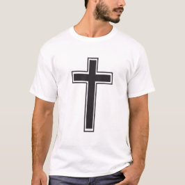 Schwarze Abbildung: Christliches Kreuz T-Shirt