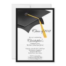 Schwarze Absolvent-Kappen-Abschluss-Party