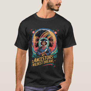 Schwarze Absolventen Abschluss-Outfit Afroamerikan T-Shirt