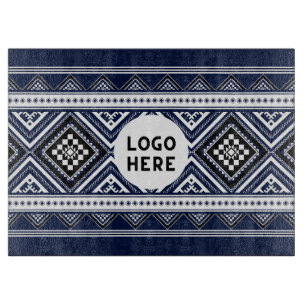 Schwarze Abstrakte ethnisch geometrische Muster mi Schneidebrett