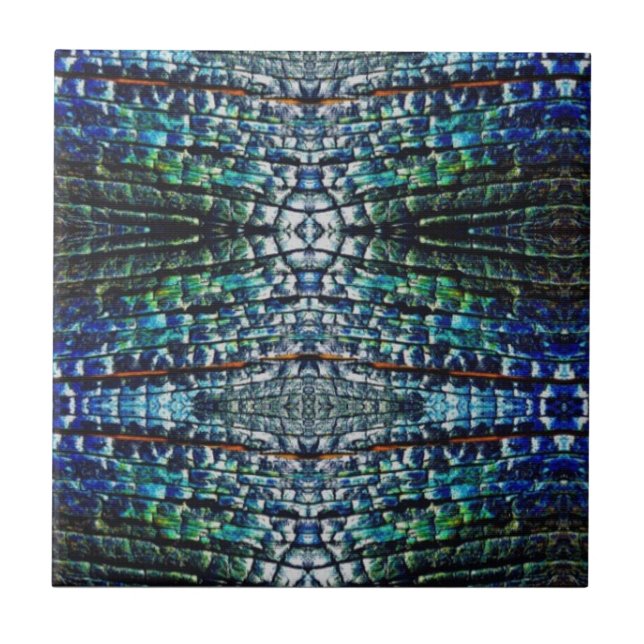 Schwarze Abstrakte Tile Fliese (Vorderseite)