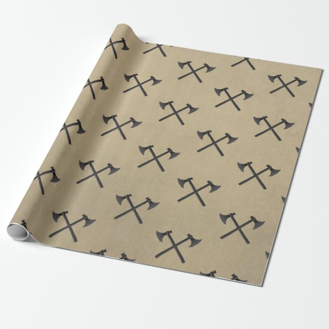 Schwarze Achsen auf Steinboden Geschenkpapier (Ungerollt)