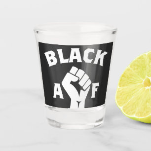 Schwarze AF-Faust Schnapsglas