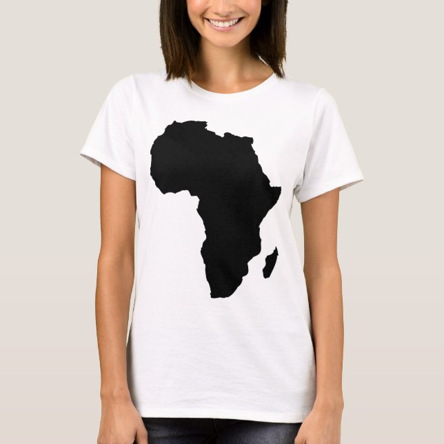 schwarze Afrika-Form T-Shirt (Vorderseite)