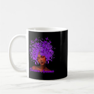 Schwarze Afrikanerin Afro Lila Band Überdosis Erw Kaffeetasse
